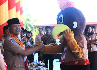 Gubernur Bengkulu Launching Logo dan Maskot Kemah Bela Negara 2022